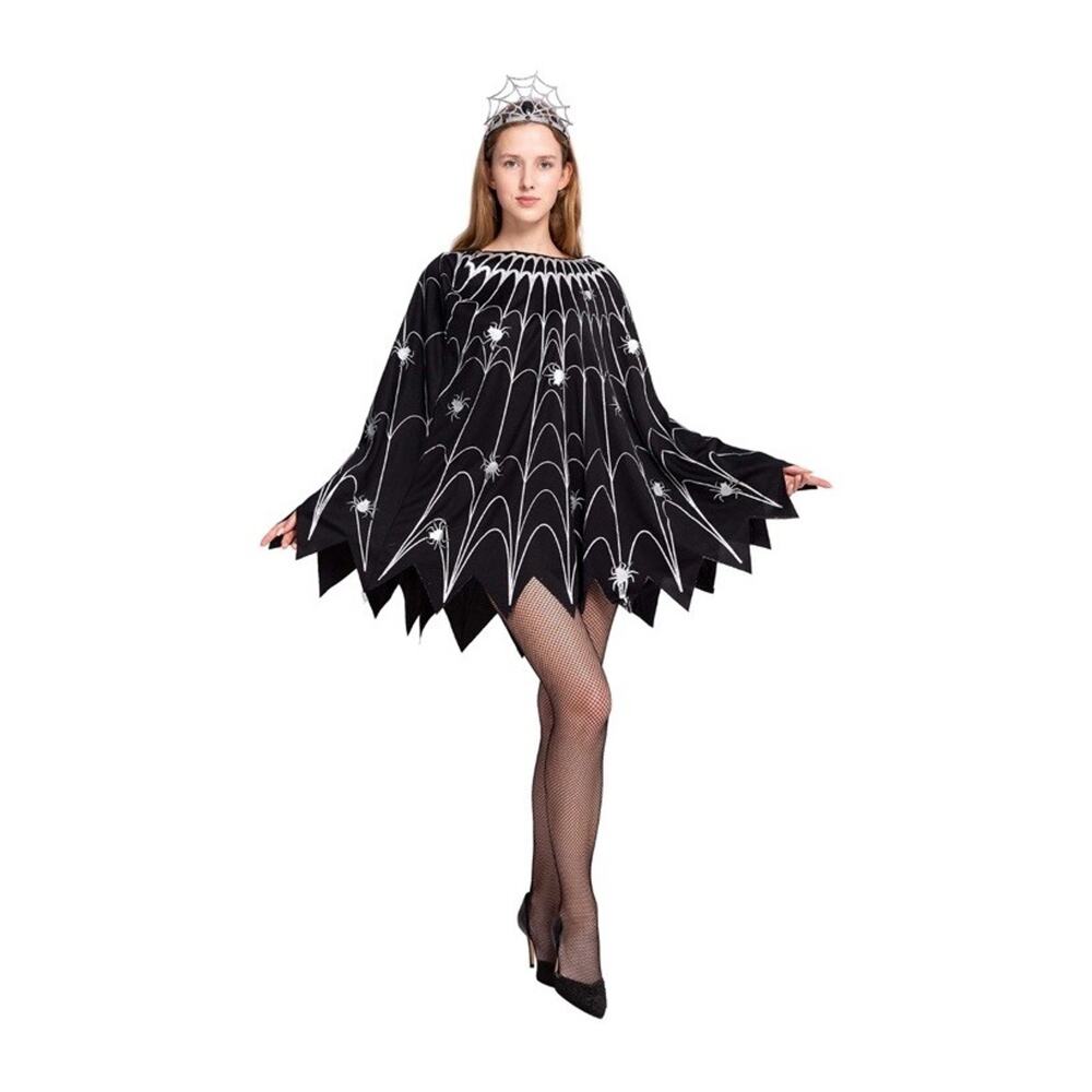 Spooktacular Creations Spider Costume Adult Woman, Halloween Poncho Costume XL